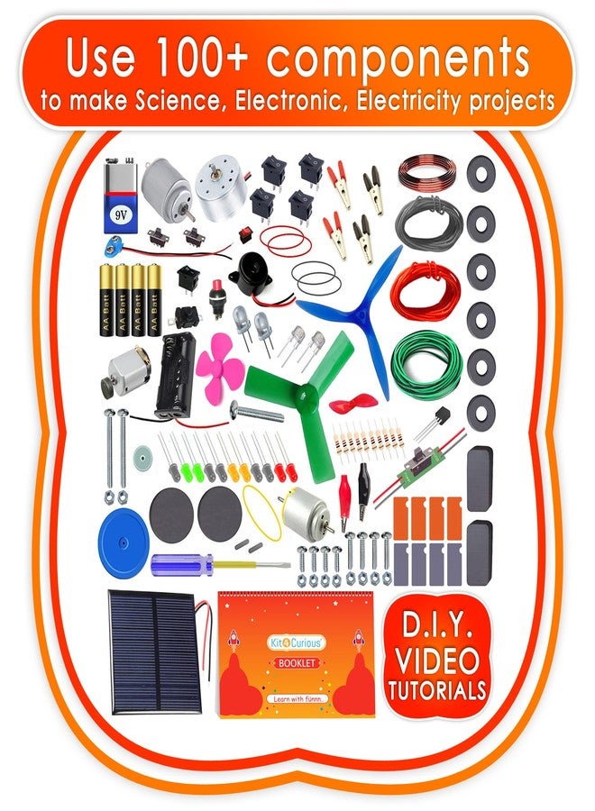 كيت 4 كيوريس مجموعة هدايا تعليمية تفاعلية من Kit4Curious® Chandrayaan-3، تتضمن 150 مشروعًا علميًا إلكترونيًا شمسيًا - نماذج ثلاثية الأبعاد للصواريخ، والمركبات الجوالة، والمركبة الهابطة، والأقمار الصناعية، و150 تجربة تعليمية عملية في مجالات العلوم والتكنولوجيا والهندسة والرياضيات. - Image 4